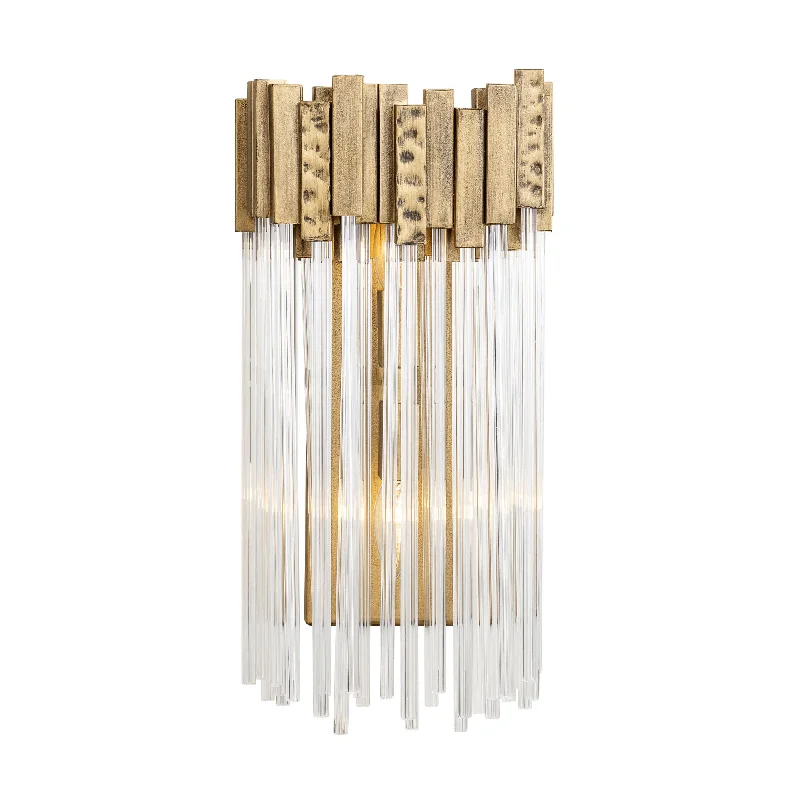 gothic style wall lamps with dark finishes for a mysterious libraryMatrix 309W02HG 2-Light Wall Sconce - Havana Gold