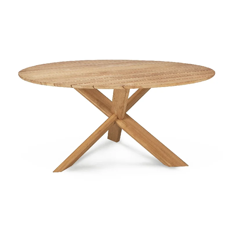 Teak Circle Outdoor Dining Table by Ethnicraft