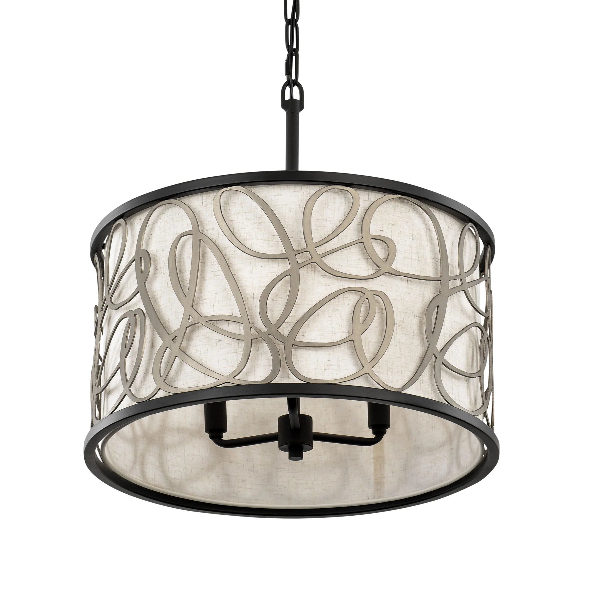 Scribble 381P03MBAR 3-Light Convertible Pendant/Ceiling Light - Matte Black/Artifact