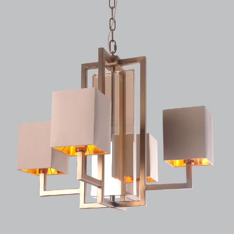 Track lighting for modernizing traditional interiorsArden Antique Brass Finish Chandelier E14