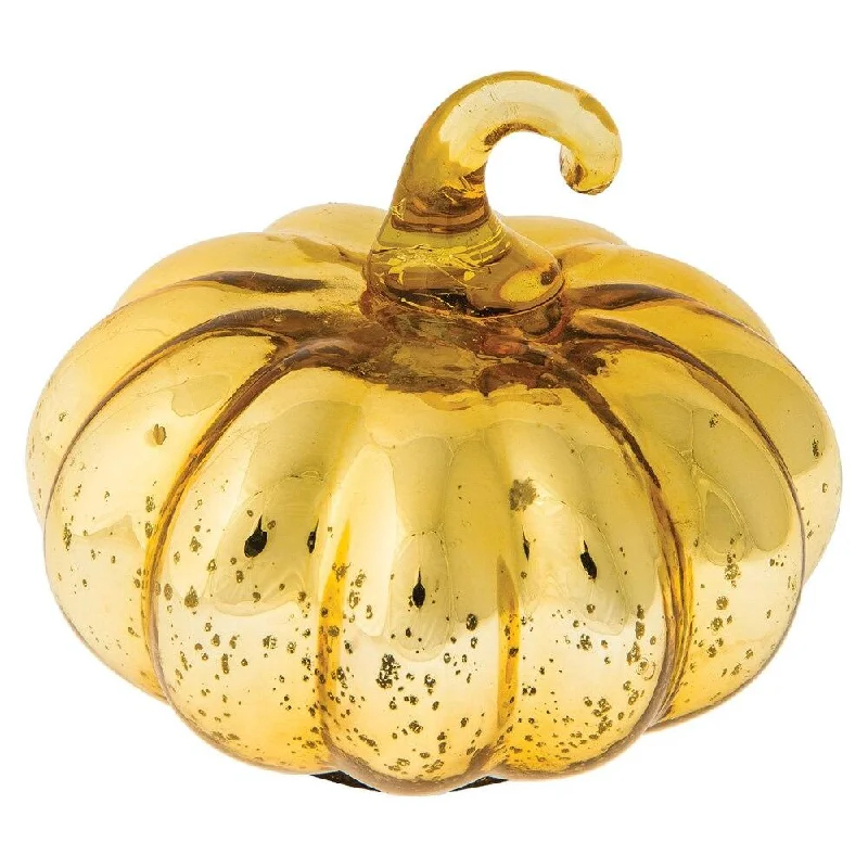 Small size Edison light bulbsGold Mercury Glass Small Tabletop Pumpkin