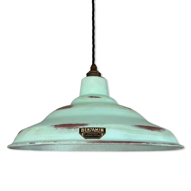 Industrial Area Lighting for Large Open SpacesBawsey ~ Copper Green Verdigris Lampshade Pendant Ceiling Light ~ 16 Inch