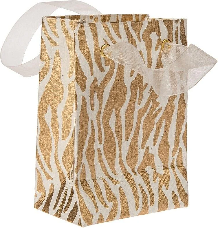 Outdoor rated Edison light bulbsGold Zebra Print Medium Paper Gift Bag