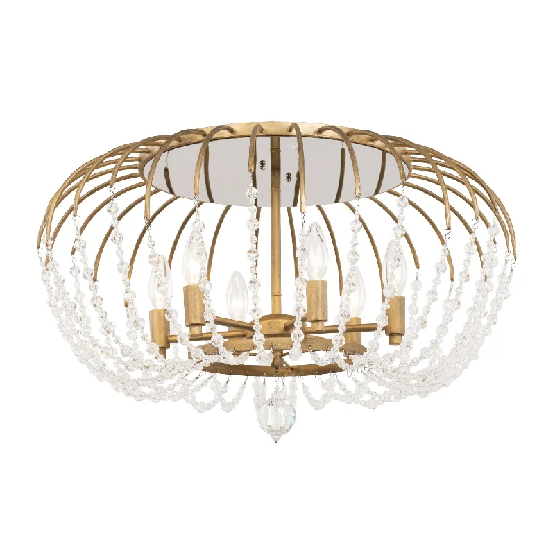 Voliere 343S06HG 6-Light Ceiling Light - Havana Gold