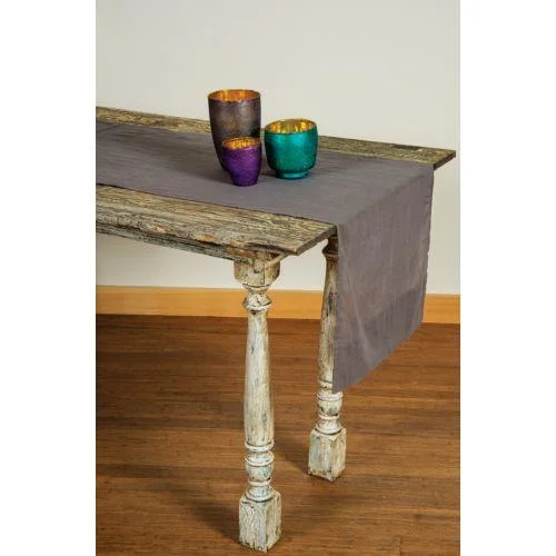 High lumen Edison light bulbsCharcoal Grey Cotton Voile Table Runner