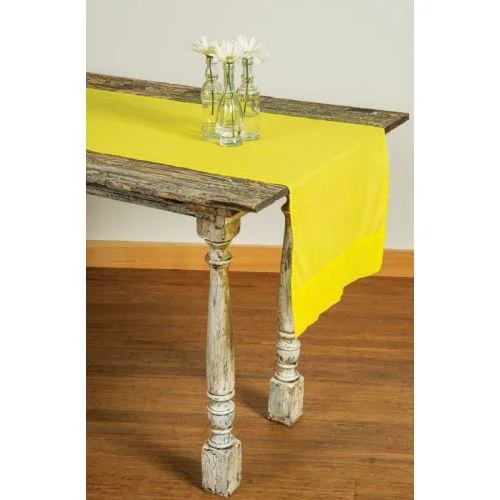 Edison light bulbs for chandeliersButtercup Yellow Cotton Voile Table Runner