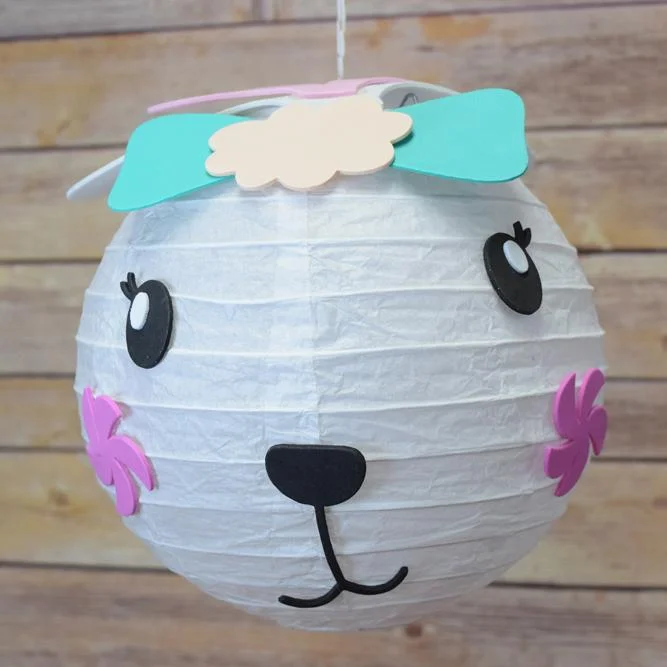 Small size Edison light bulbsFACE ONLY - 8" Paper Lantern Animal Face DIY Kit - Rabbit / Bunny (Kid Craft Project)