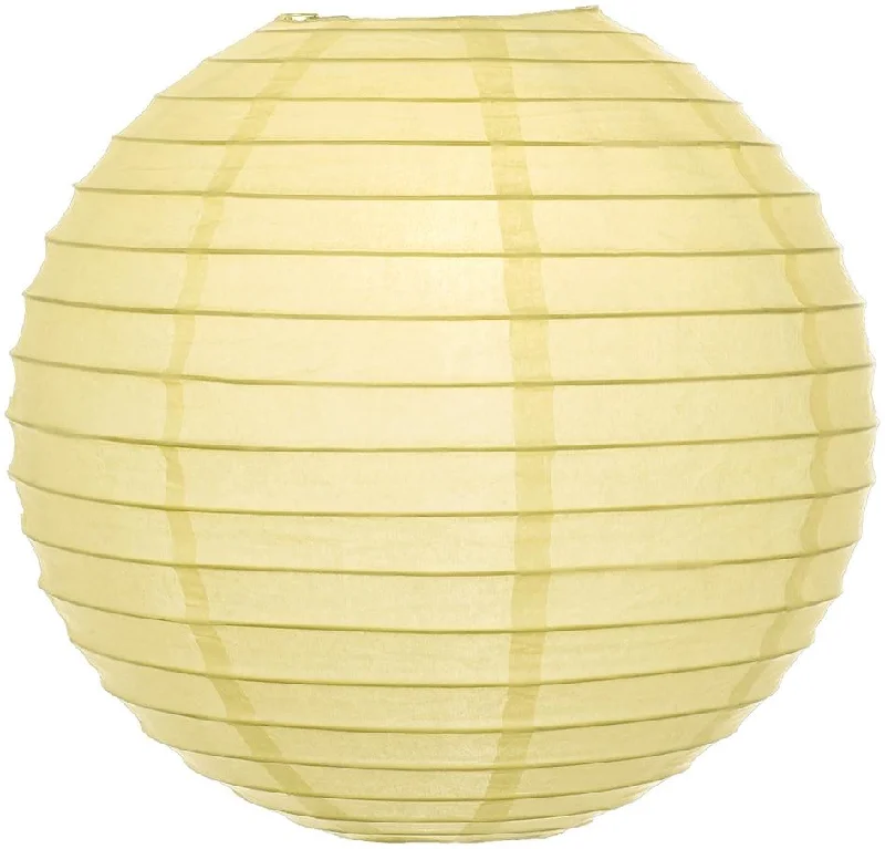 High lumen Edison light bulbsBULK PACK (12) 42" Lemon Yellow Chiffon Round Paper Lantern, Even Ribbing, Chinese Hanging Wedding & Party Decoration