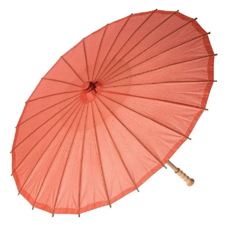 Soft white Edison light bulbsBellini Orange 32 Inch Premium Paper Parasol