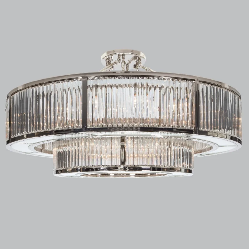 Track lighting for enhancing the architectureAstrid Nickel/Antique Brass Chandelier E14