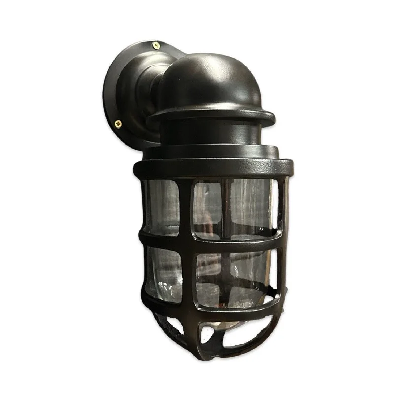 Industrial Ceiling - Mounted Lighting for Assembly PlantsKeswick ~ Bulkhead Outdoor & Bathroom Sconce Wall Light Solid Black Finish |