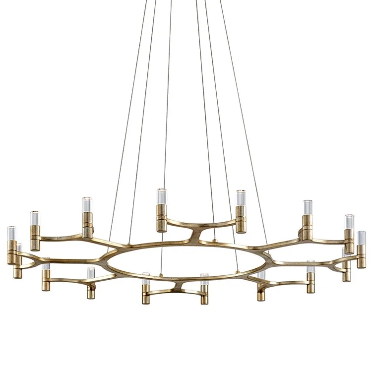 Chandeliers with Metal Frames in Black FinishNexus Sixteen-Light Chandelier