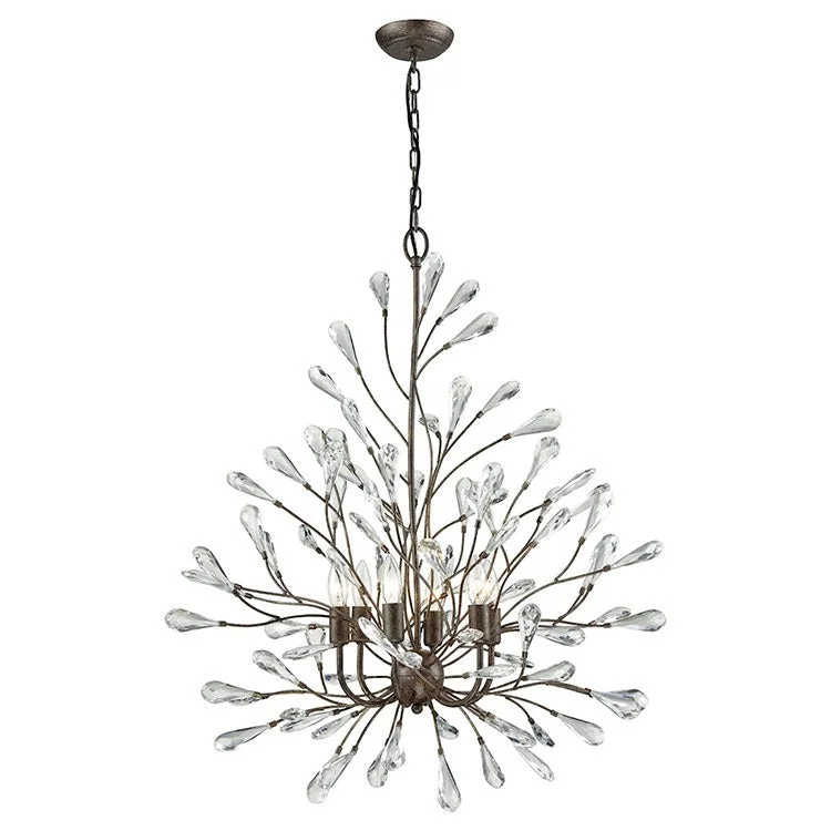 French Country Chandeliers with a Romantic AuraCrislett Eight-Light Semi-Flush Ceiling Fixture