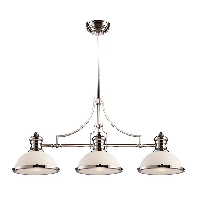 Chandeliers with Adjustable Arms for Directional LightingChadwick Three-Light LED Billiard Chandelier