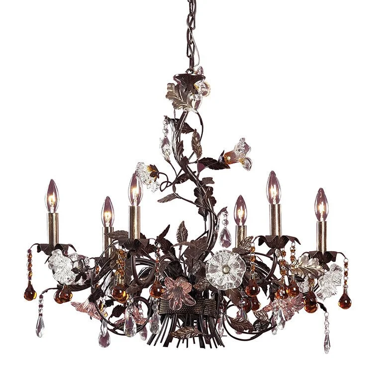 Mini Chandeliers for Adding Charm to Small SpacesCristallo Fiore Six-Light Chandelier