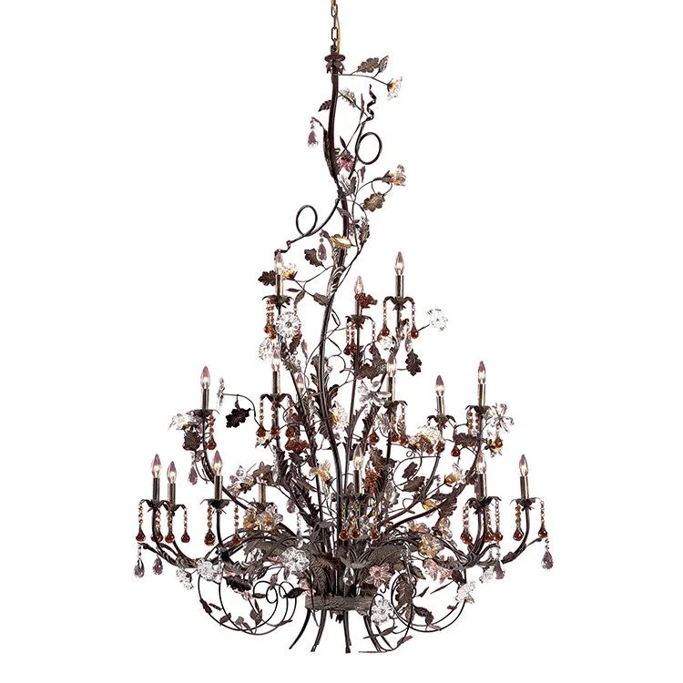 Chandeliers with Clear Crystal for a Sparkling EffectCristallo Fiore Eighteen-Light Chandelier