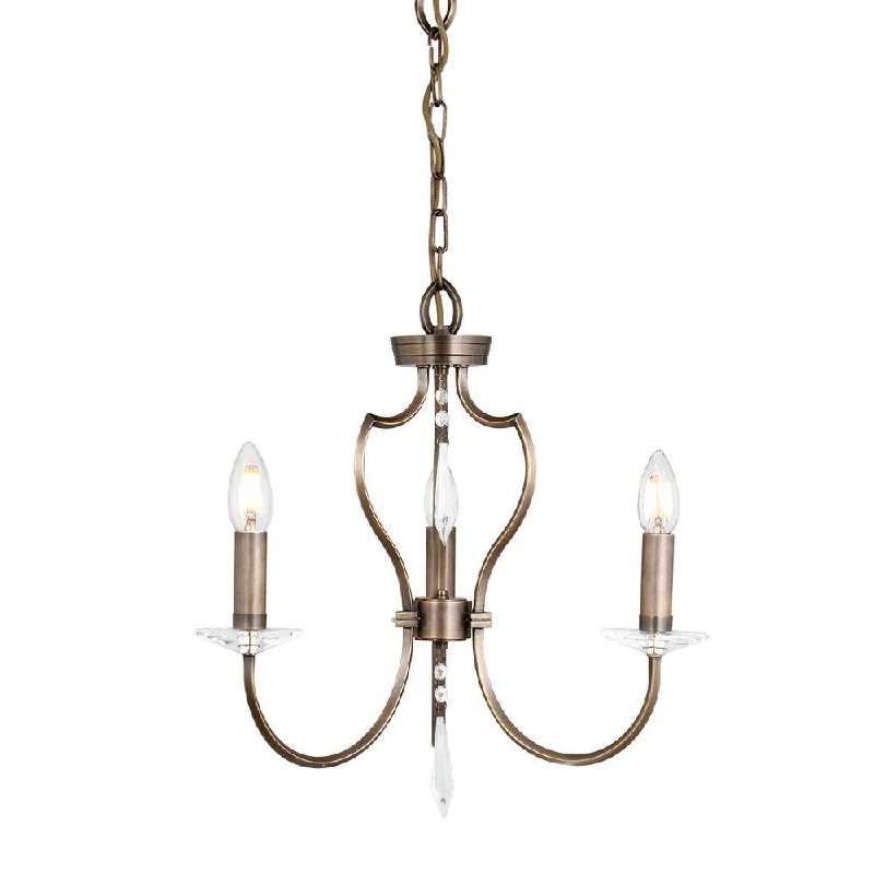 Chandeliers with Adjustable Arms for Directional LightingElstead Pimlico Dark Bronze 3 Light Chandelier