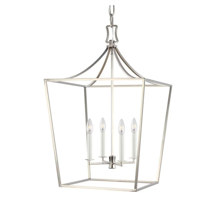 Chandeliers with Metal Frames in Silver FinishSouthold Four-Light Lantern Pendant by Chapman & Meyers