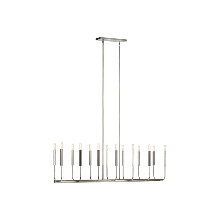 Chandeliers with Metal Frames in Copper FinishBrianna Fourteen-Light Linear Chandelier by Ellen