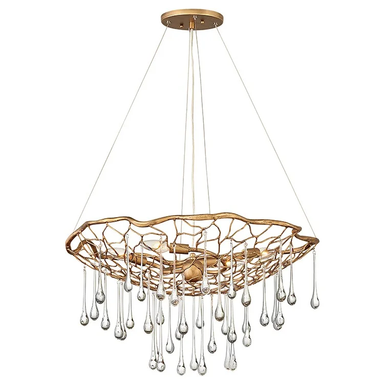 Chandeliers with Metal Frames in Silver FinishLaguna Four-Light Medium Chandelier by Lisa McDennon