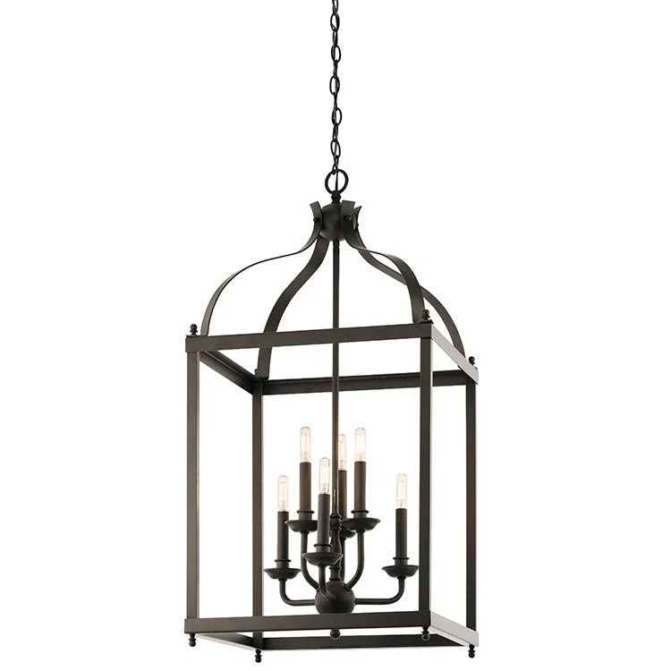 Rustic Wood Chandeliers for Country - Style HousesLarkin Six-Light Foyer Chandelier