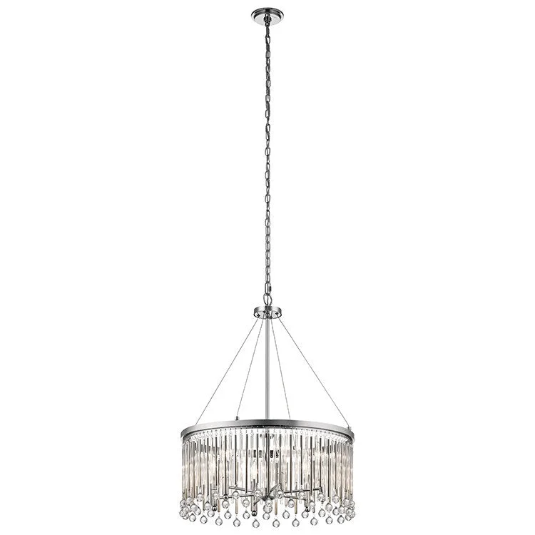 Chandeliers with Metal Frames in Gold FinishPiper Six-Light Chandelier/Pendant