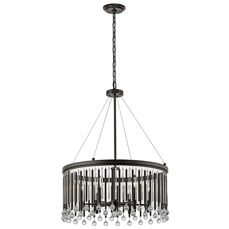 Industrial Iron Chandeliers for Loft - Inspired SpacesPiper Six-Light Chandelier/Pendant