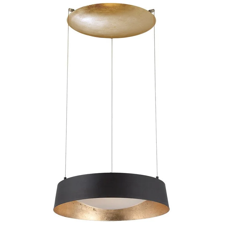 Minimalist Chandeliers for Sleek and Simple InteriorsGilt Single-Light 18" LED Chandelier 3000K