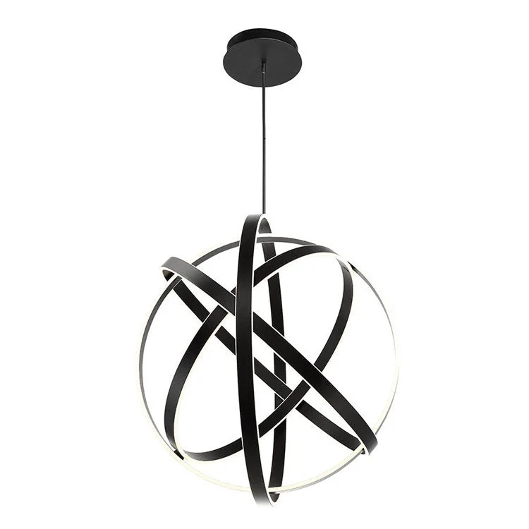 Minimalist Chandeliers for Sleek and Simple InteriorsKinetic Single-Light 38" LED Articulating Chandelier 3500K