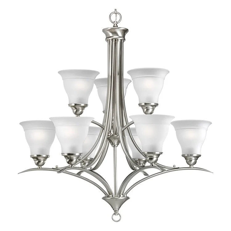 Industrial Iron Chandeliers for Loft - Inspired SpacesTrinity Nine-Light, Two-Tier Chandelier