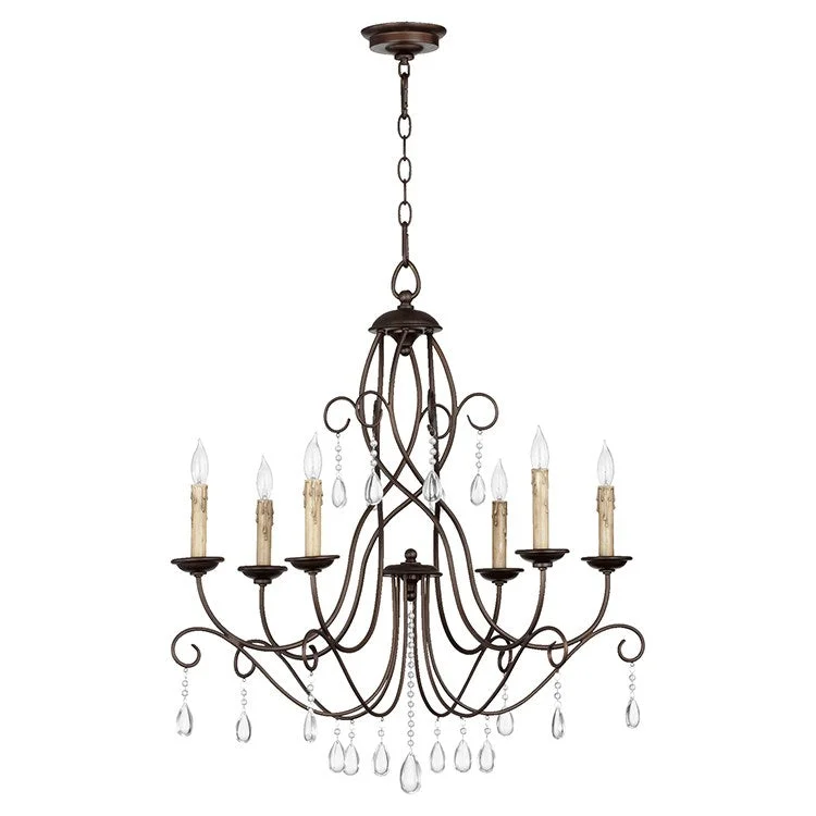 Chandeliers with Metal Frames in Copper FinishCilia Six-Light Chandelier