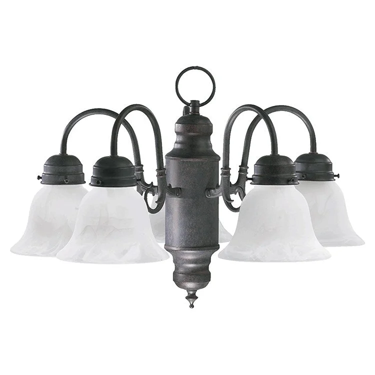 Chandeliers with Metal Frames in Silver FinishSignature Five-Light Nook Chandelier