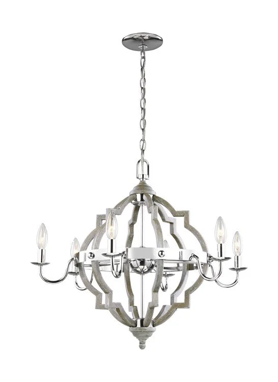 Industrial Iron Chandeliers for Loft - Inspired SpacesSocorro Six-Light Chandelier