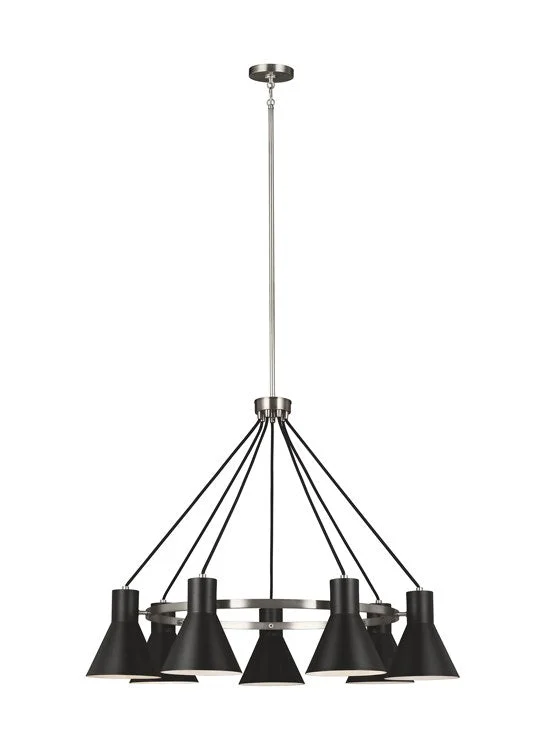 Chandeliers with Metal Frames in Copper FinishTowner Seven-Light LED Chandelier