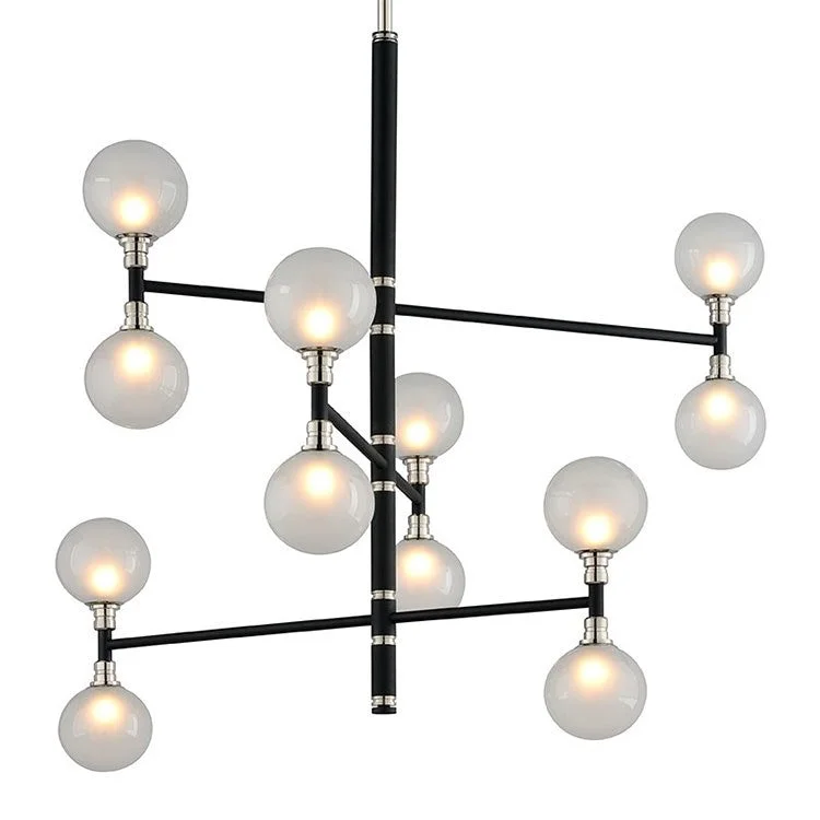 Chandeliers with Adjustable Arms for Directional LightingAndromeda Twelve-Light Three-Tier Chandelier