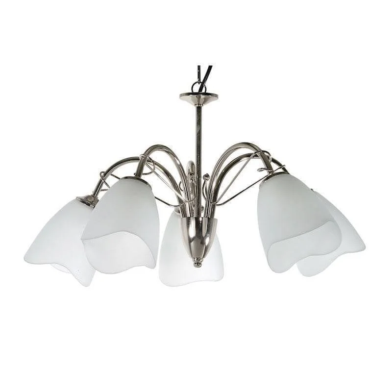 Chandeliers with Adjustable Height for Custom InstallationOaks Turin 5 Light Chrome Chandelier