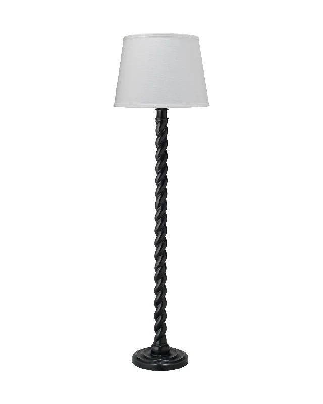 Fabric Floor Lamp with a Linen Shade for a Relaxed AestheticBarley Twist Floor Lamp Black