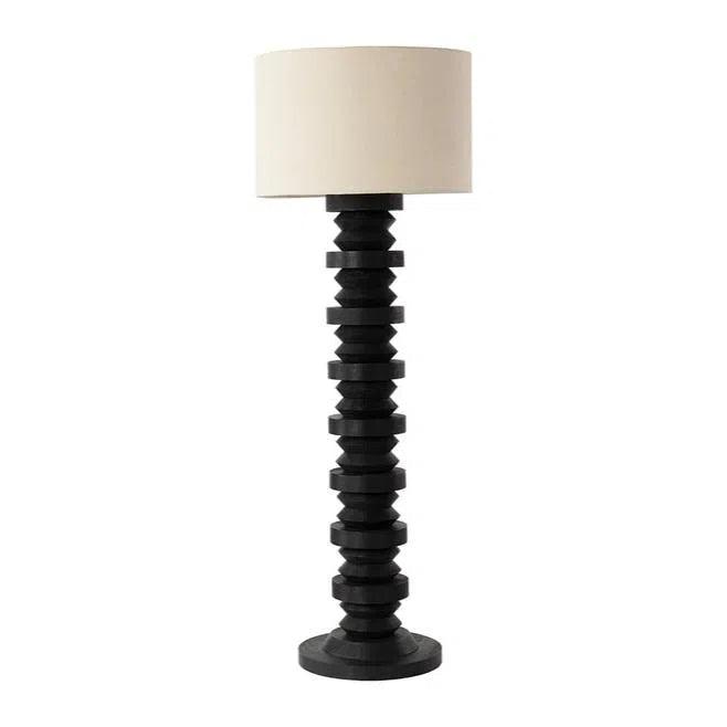  Way Switch Floor Lamp for Multiple Light Intensity LevelsCapo Floor Lamp With Black Sculpted Base And Linen Shade