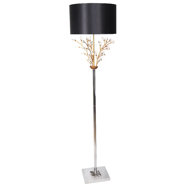 Smart Floor Lamp with Voice Control and Bluetooth ConnectivityCRYSTAL FLOWER FLOOR LAMP, GOLD