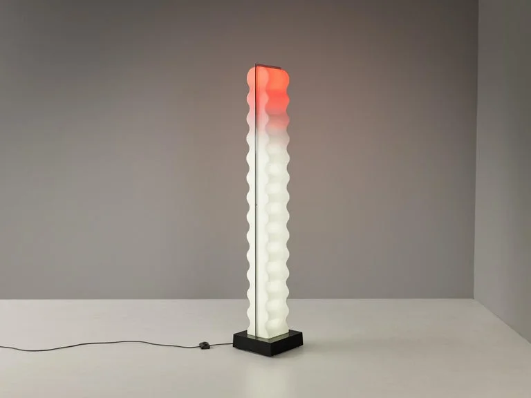 Bohemian Inspired Floor Lamp for Eclectic Home DecorEttore Sottsass for Poltronova 'Cometa' Floor Lamp in Perspex and Aluminum