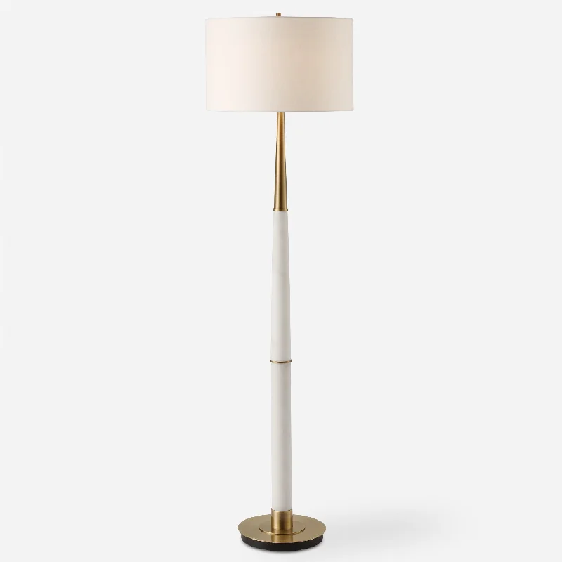 Fabric Floor Lamp with a Linen Shade for a Relaxed AestheticFaro White Marble Floor Lamp