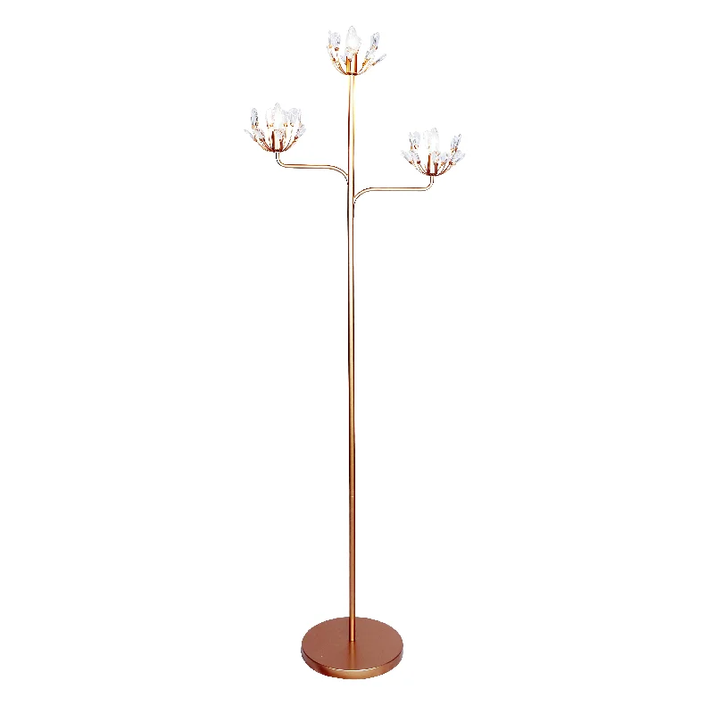  Way Switch Floor Lamp for Multiple Light Intensity LevelsMETAL 4 LIGHT FLOOR LAMP, GOLD