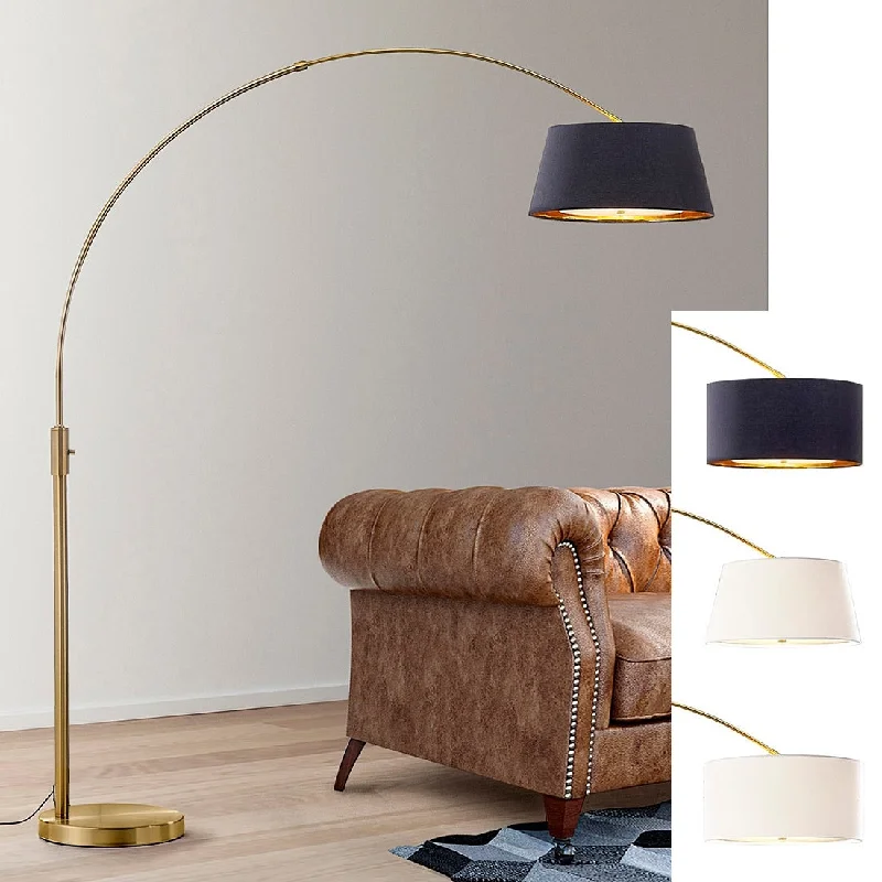 Victorian Style Floor Lamp for Traditional and Elegant InteriorsOrbita 81"H LED Dimmable Retractable Arch Floor Lamp, Bulb included, Antique Brass Finish