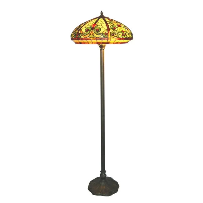 Bohemian Inspired Floor Lamp for Eclectic Home DecorSerena d'italia Tiffany-style 18" Floral Floor Lamp