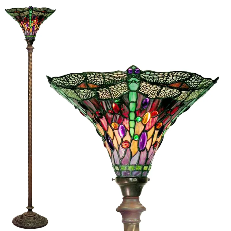 Victorian Style Floor Lamp for Traditional and Elegant InteriorsTiffany-style Dragonfly Torchiere Lamp