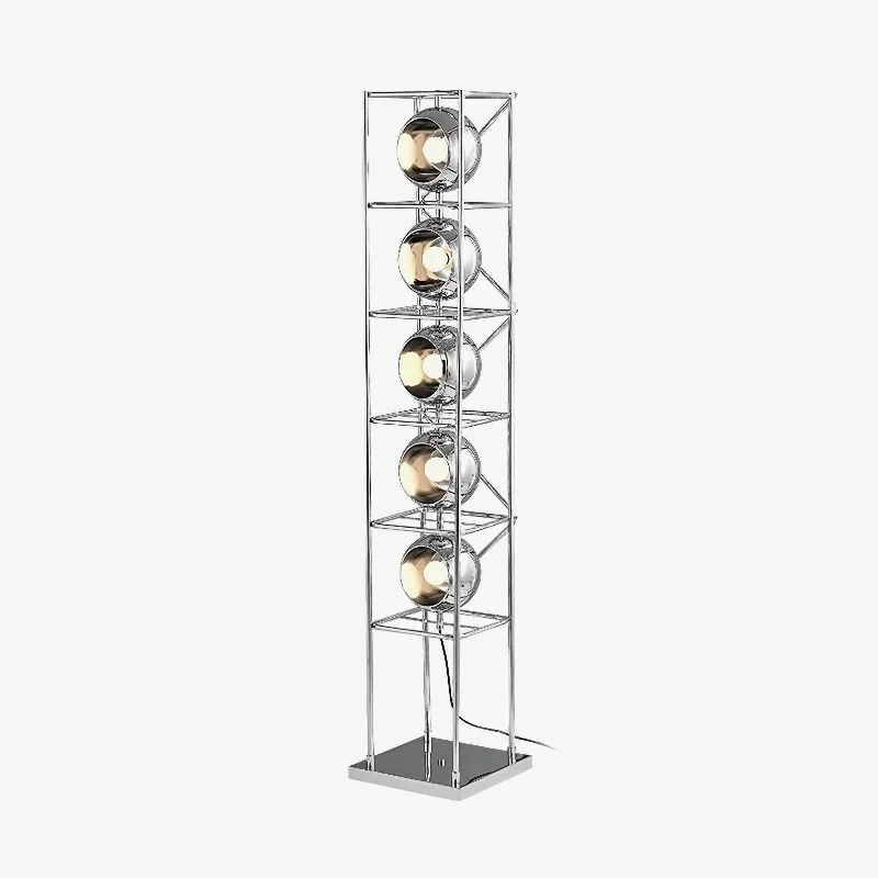 Industrial Style Floor Lamp with Exposed Bulbs for Loft ApartmentsTower of Spheres Floor Lamp