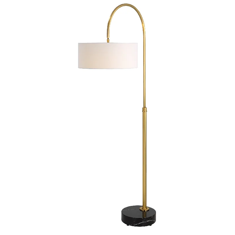 Rustic Farmhouse Style Floor Lamp for Cozy BedroomsUttermost Huxford Brass Arch Floor Lamp