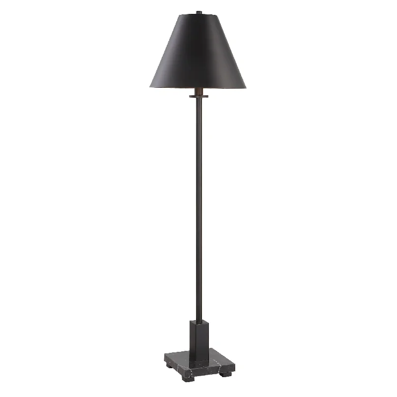 Fabric Floor Lamp with a Linen Shade for a Relaxed AestheticUttermost Pilot Black Buffet Lamp