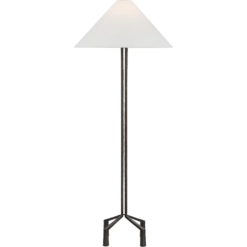 Industrial Style Floor Lamp with Exposed Bulbs for Loft ApartmentsClifford Large Forged Floor Lamp