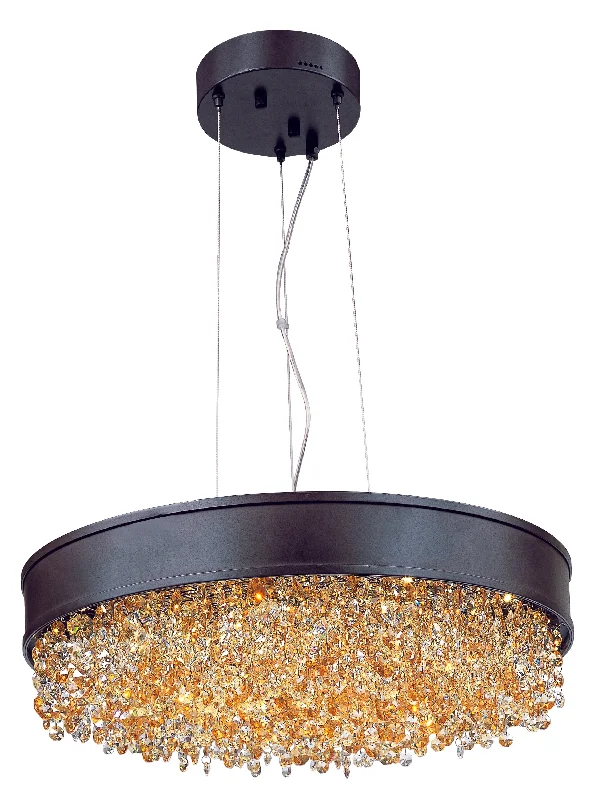 Metal Ceiling Lights in Brass, Copper, Stainless Steel, and IronMystic 22-Light LED Pendant